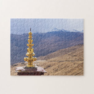 Tibet - het klooster Ganden Buddhist Legpuzzel