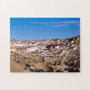 Tibet - het klooster Ganden Buddhist Legpuzzel