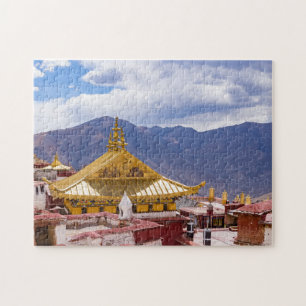 Tibet - het klooster Ganden Buddhist Legpuzzel