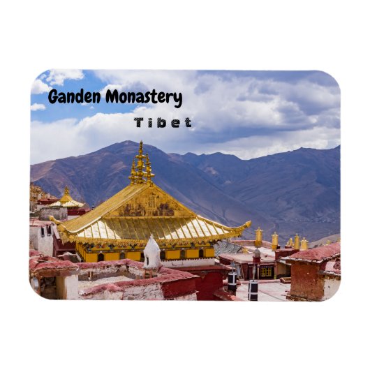 Tibet - het klooster Ganden Buddhist Magneet (Horizontaal)