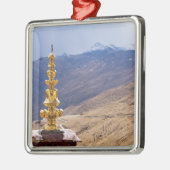 Tibet - het klooster Ganden Buddhist Metalen Ornament (Links)