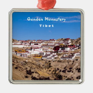 Tibet - het klooster Ganden Buddhist Metalen Ornament
