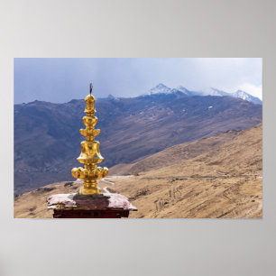 Tibet - het klooster Ganden Buddhist Poster