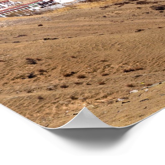 Tibet - het klooster Ganden Buddhist Poster (Hoek)