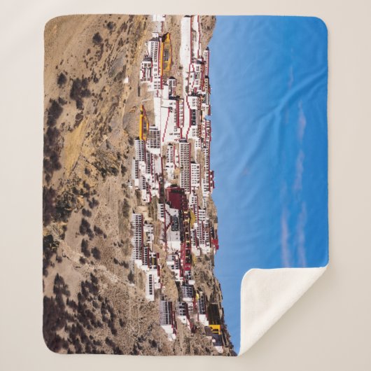 Tibet - het klooster Ganden Buddhist Sherpa Deken (Voorkant)