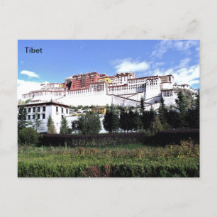 Tibet, het Potala-paleis in Lhasa, China. Briefkaart