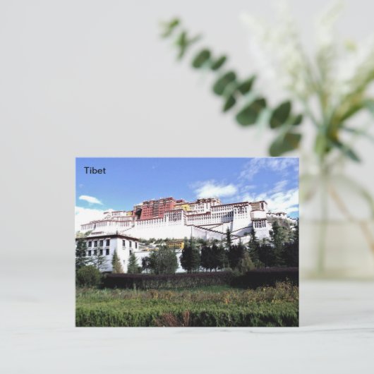 Tibet, het Potala-paleis in Lhasa, China. Briefkaart (Staand voorkant)