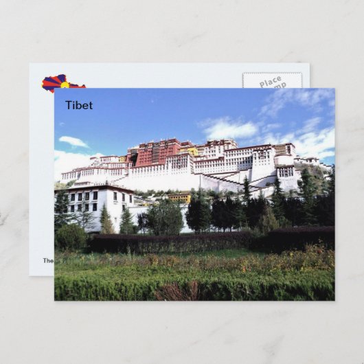 Tibet, het Potala-paleis in Lhasa, China. Briefkaart (Voorkant / Achterkant)