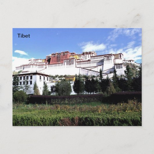 Tibet, het Potala-paleis in Lhasa, China. Briefkaart (Voorkant)