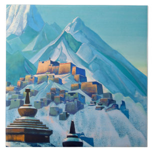“Tibet Himalaya” door Nicholas Roerich Tegeltje