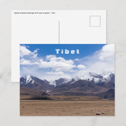 Tibet, Himalaya - Schilderachtig berglandschap Briefkaart (Voorkant / Achterkant)