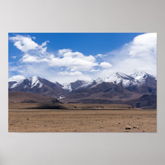 Tibet, Himalaya - Schilderachtig berglandschap Poster (Voorkant)