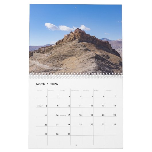 Tibet Kalender (Mar 2026)