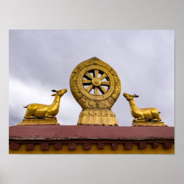 Tibet, Lhasa - Dharmarad in Jokhang-tempel Poster