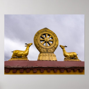 Tibet, Lhasa - Dharmarad in Jokhang-tempel Poster