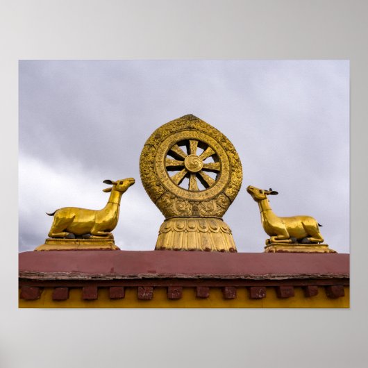 Tibet, Lhasa - Dharmarad in Jokhang-tempel Poster (Voorkant)