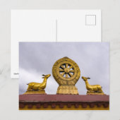 Tibet, Lhasa - Dharmawiel in Jokhang-tempel Briefkaart (Voorkant / Achterkant)