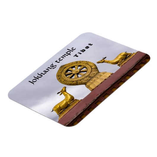 Tibet, Lhasa - Dharmawiel in Jokhang-tempel Magneet (Linkerzijde)