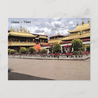 Tibet, Lhasa Norbulingka, het zomerpaleis, China. Briefkaart