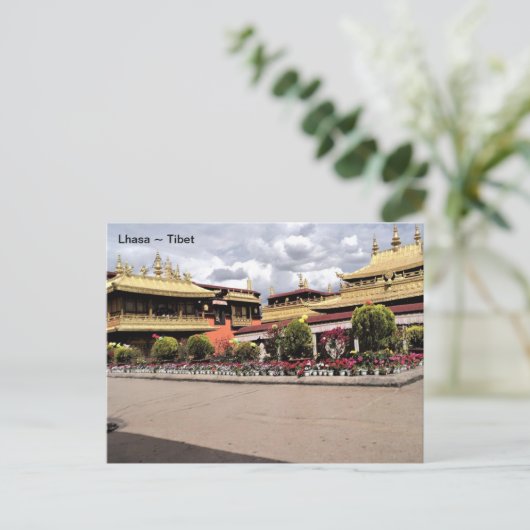 Tibet, Lhasa Norbulingka, het zomerpaleis, China. Briefkaart (Staand voorkant)