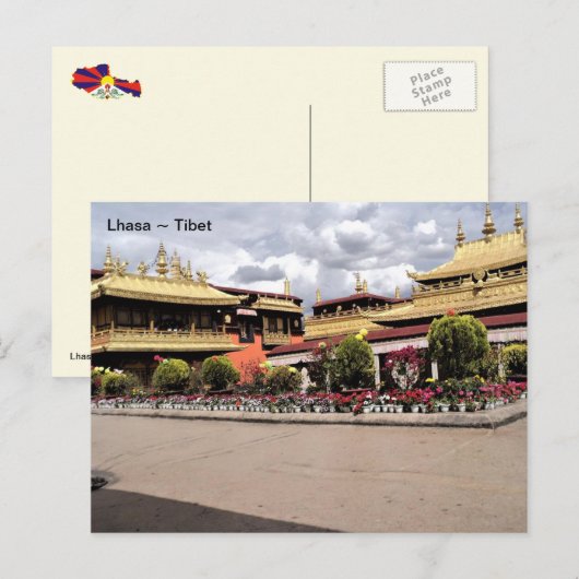 Tibet, Lhasa Norbulingka, het zomerpaleis, China. Briefkaart (Voorkant / Achterkant)
