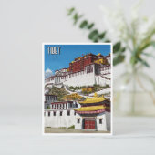 Tibet Lhasa Potola Palace reizen Briefkaart (Staand voorkant)