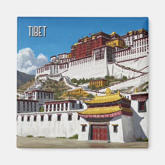 Tibet Lhasa Potola Palace reizen Magneet (Voorkant)