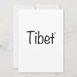 Tibet - minimalistic typography card kaart