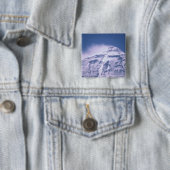 Tibet. Mt. Everest Vierkante Button 5,1 Cm (In situ)