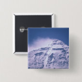 Tibet. Mt. Everest Vierkante Button 5,1 Cm (Voorkant /achterkant)