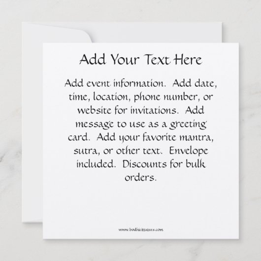 Tibet Om Symbol in Flame Mandala Kaart (Achterkant)