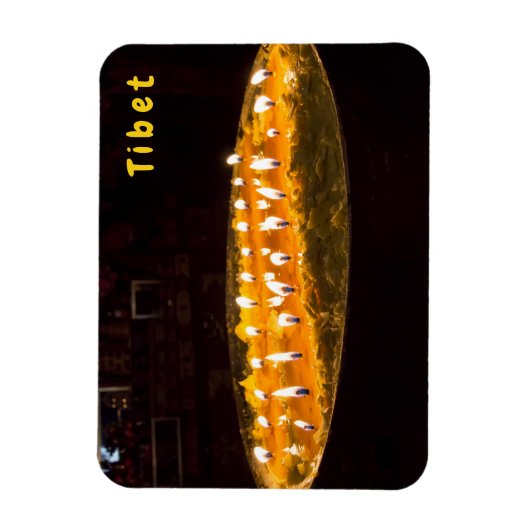 Tibet - Rituele-boterlamp Magneet (Verticaal)