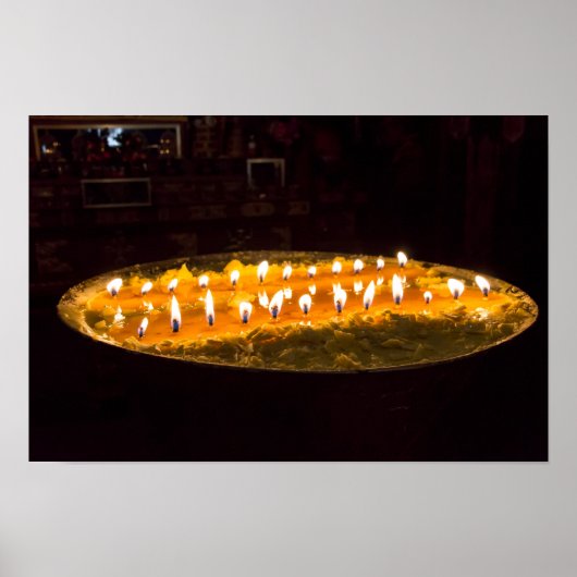 Tibet - Rituele boterlamp Poster (Voorkant)