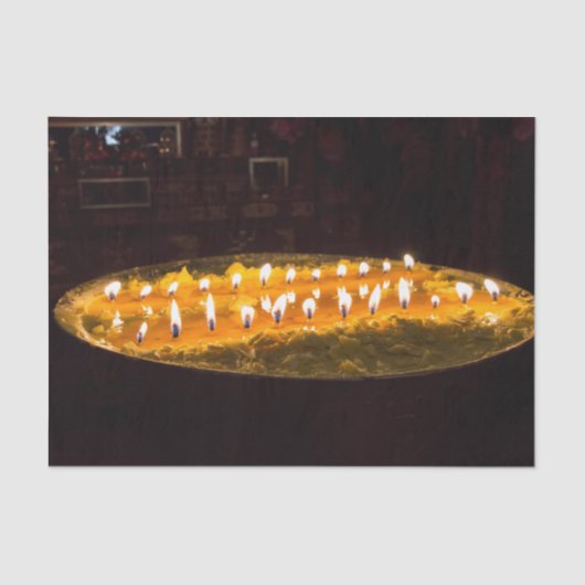 Tibet - Rituele-boterlamp Tissuepapier (Voorkant)