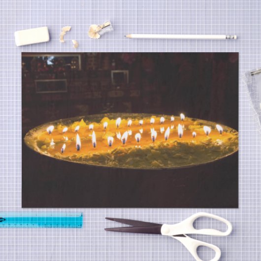 Tibet - Rituele-boterlamp Tissuepapier (Craft)