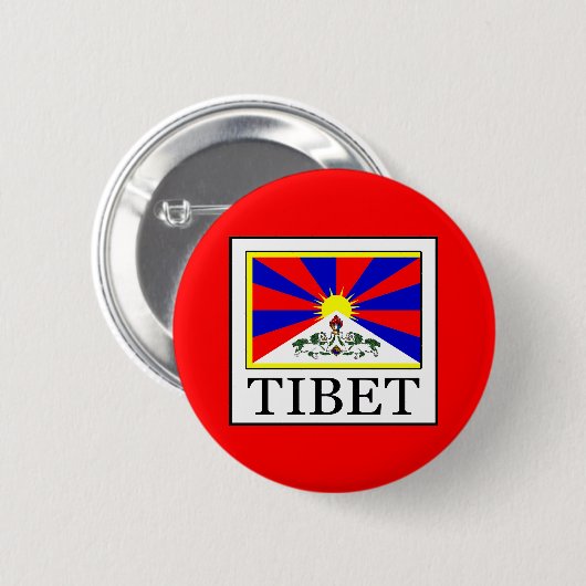 Tibet Ronde Button 5,7 Cm (Voorkant /achterkant)