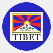 Tibet Ronde Sticker (Voorkant)