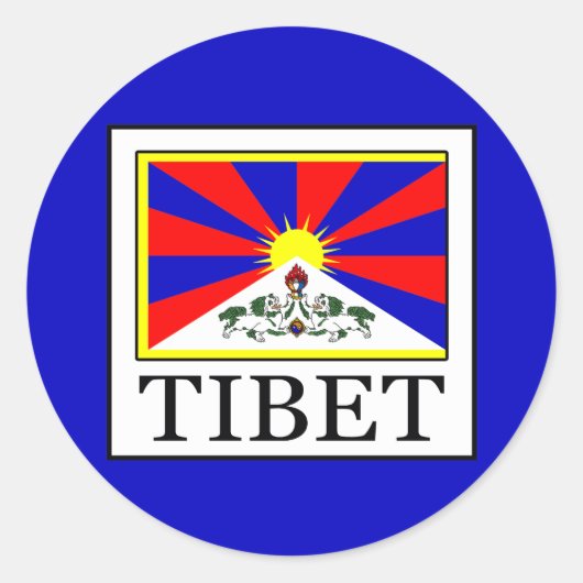 Tibet Ronde Sticker (Voorkant)
