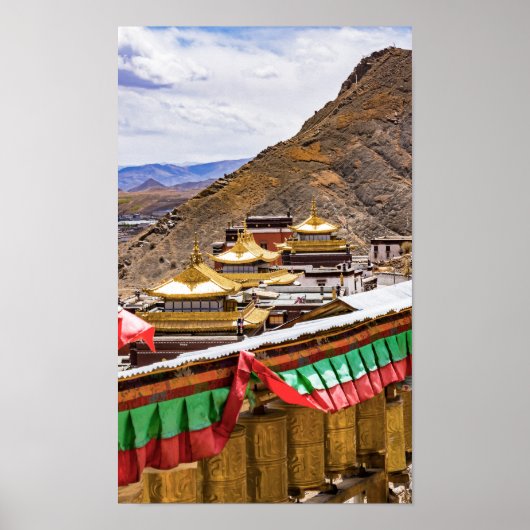 Tibet, Shigatse - klooster Tashilumpo Poster (Voorkant)
