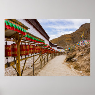 Tibet, Shigatse - klooster Tashilumpo Poster