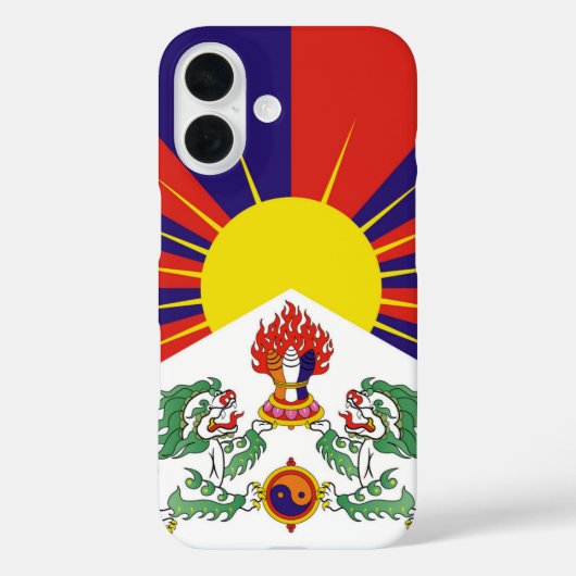 Tibet, sneeuwpoppen, Tibetaanse vlag - de Himalaya Case-Mate iPhone Case (Achterkant)