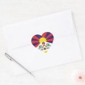 Tibet, sneeuwpoppen, Tibetaanse vlag - de Himalaya Hart Sticker (Envelop)