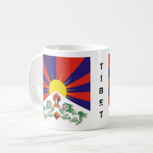 Tibet, sneeuwpoppen, Tibetaanse vlag - de Himalaya Koffiemok