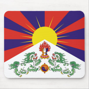 Tibet, sneeuwpoppen, Tibetaanse vlag - de Himalaya Muismat