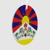 Tibet, sneeuwpoppen, Tibetaanse vlag - de Himalaya Ornament (voorkant)