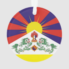 Tibet, sneeuwpoppen, Tibetaanse vlag - de Himalaya Ornament