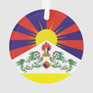 Tibet, sneeuwpoppen, Tibetaanse vlag - de Himalaya Ornament