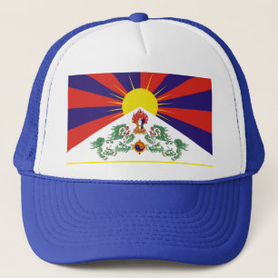 Tibet, sneeuwpoppen, Tibetaanse vlag - de Himalaya Trucker Pet
