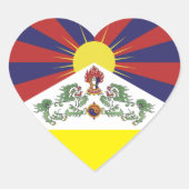 Tibet & Tibetaanse vlag reizen hart / Himalaya Hart Sticker (Voorkant)