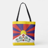 Tibet, Tibetaanse vlag & Sneeuwleeuwen - Himalaya Tote Bag (Achterkant)
